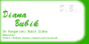 diana bubik business card
